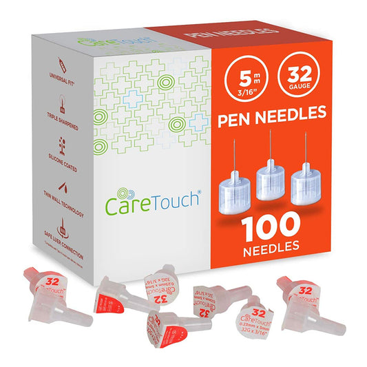 Care Touch Pen Needle 32G 3/16" - 5mm 100ct (Case of 48 units)