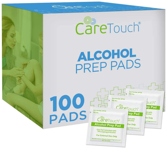 Care Touch Alcohol Prep Pads 100ct  (Case of 100 units)