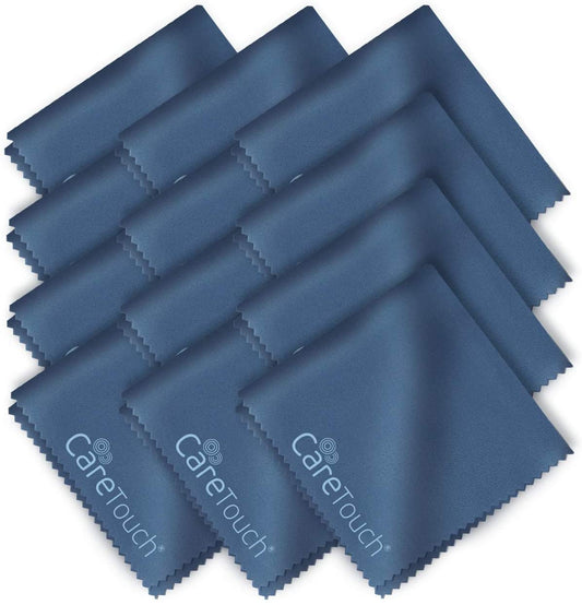 Care Touch 12 Navy Blue Lens Microfiber Cloths (Case of 175 units)