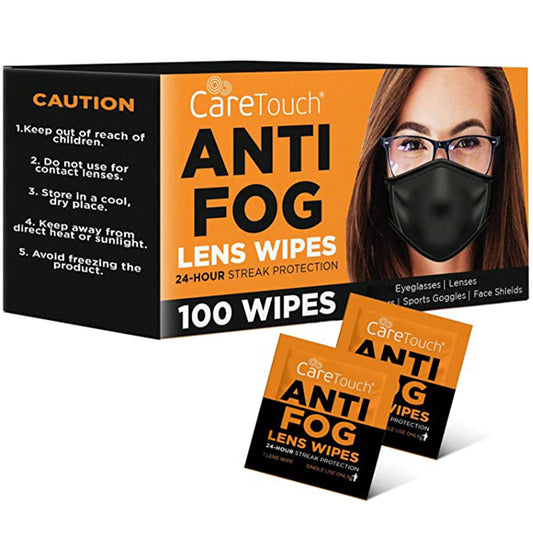 Care Touch Anti Fog Lens Wipes 100ct (Case of 40 units)