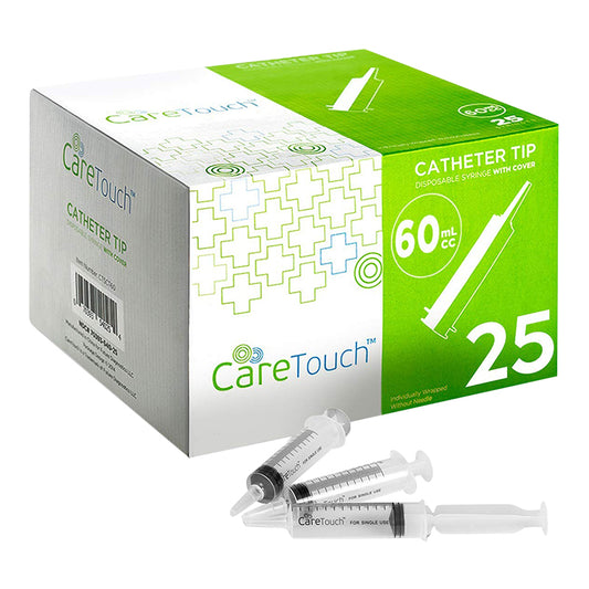 Care Touch Syringes Catheter Tip 60ml 25ct (Case of 8 units)