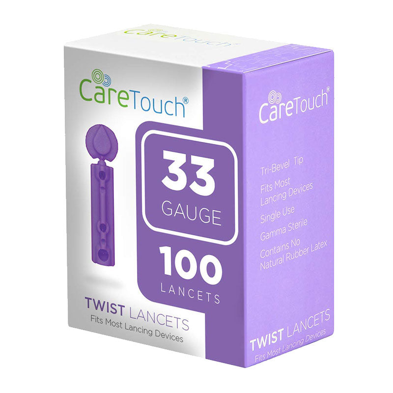 Care Touch Twist Top Lancets 33 Gauge 100ct (Case of 100 units)