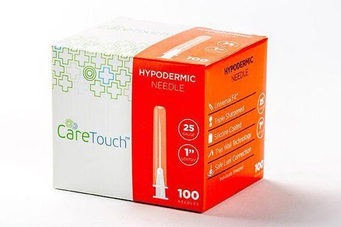 Care Touch Hypodermic Needle, 25GX1 (Case of 10 Units)