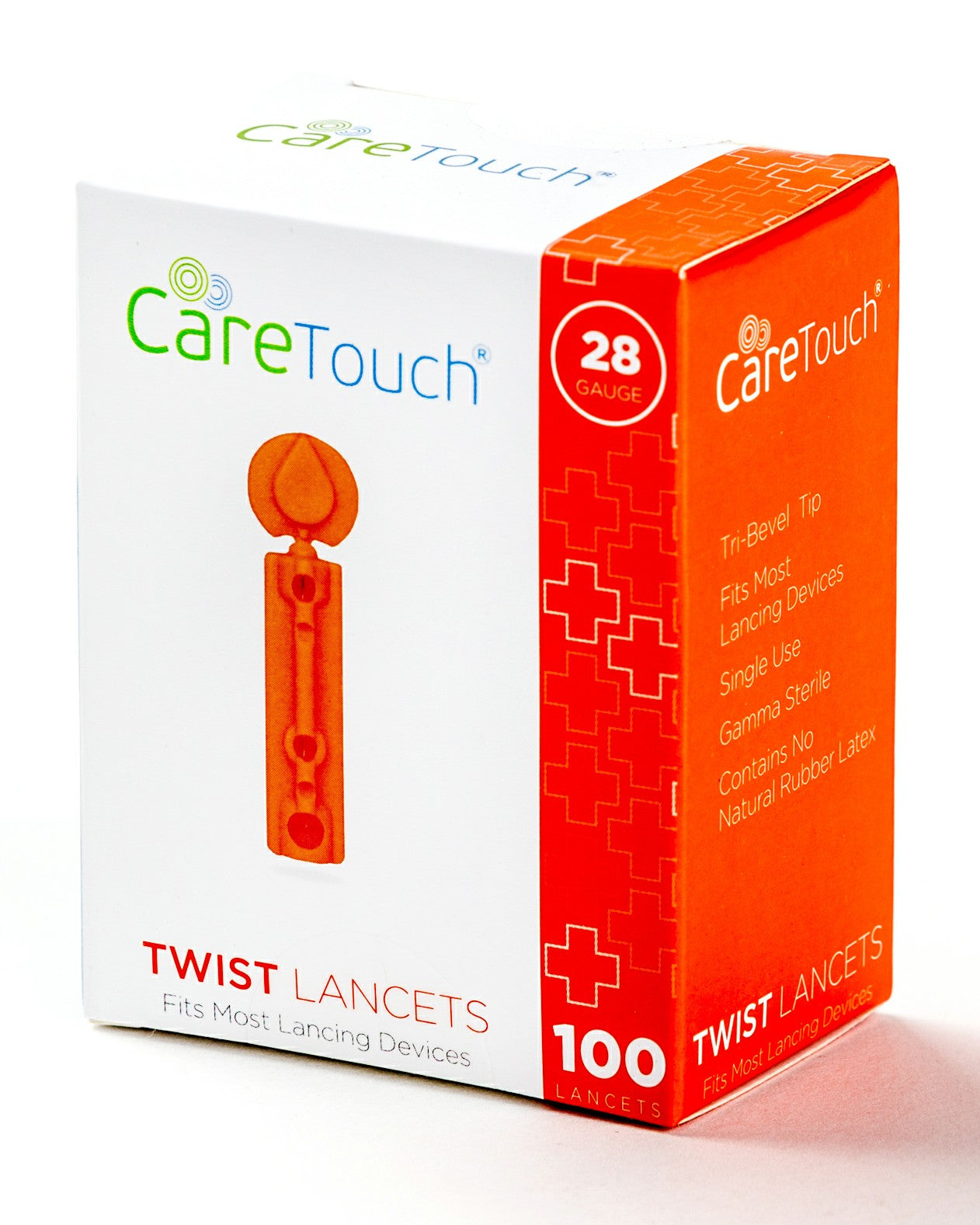 Care Touch Twist Top Lancets 28 Gauge 100ct  (Case of 100 units)
