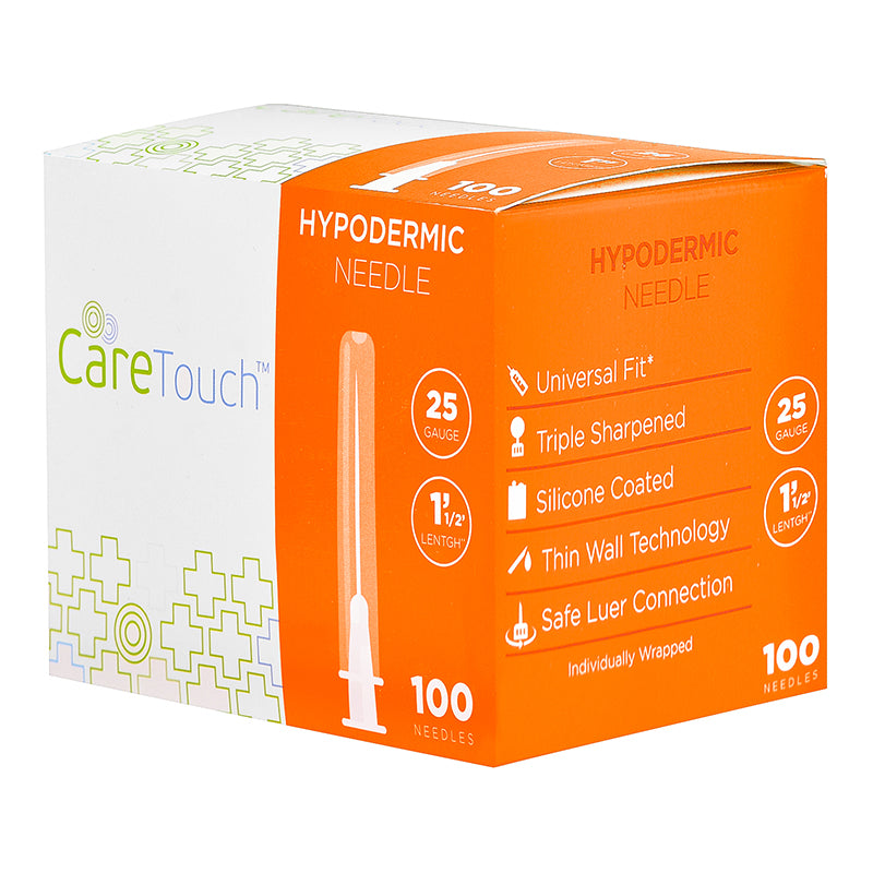 Care Touch Hypodermic Needle, 25GX1.1/2 (Case of 10 units)