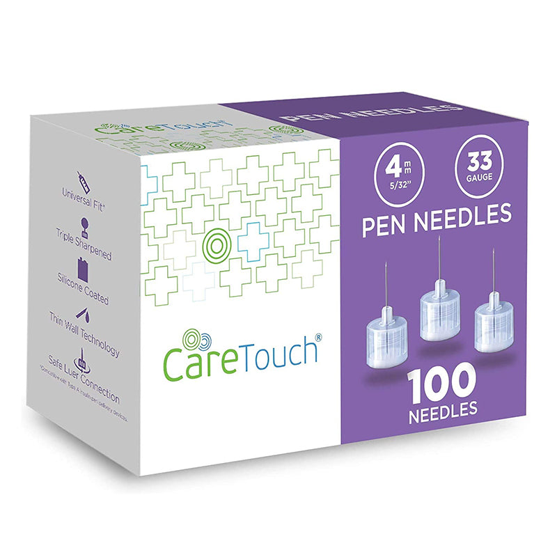 Care Touch Pen Needle 33G 5/32" - 4mm 100ct (Case of 48 units)