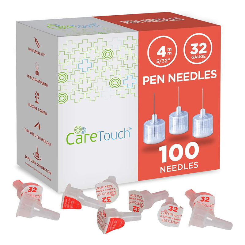 Care Touch Pen Needle 32G 5/32" - 4mm 100ct (Case of 48 units)