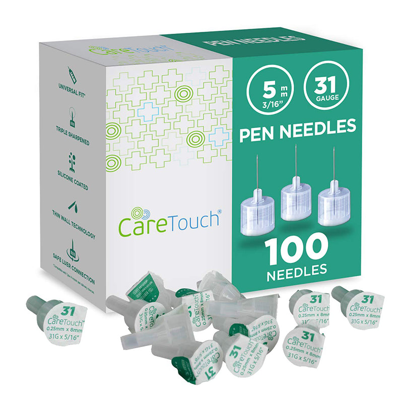 Care Touch Pen Needle 31G 3/16" - 5mm 100ct (Case of 48 units)